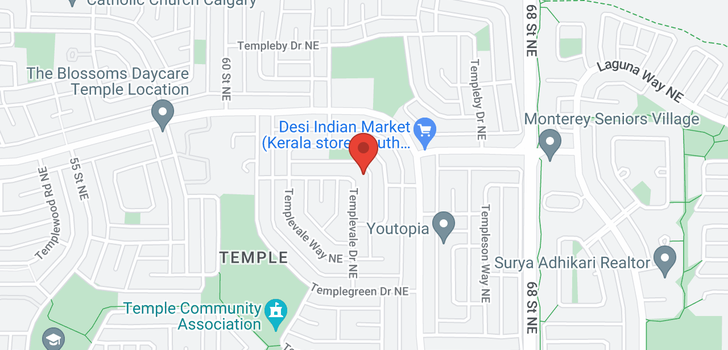 map of 484 Templevale Drive NE